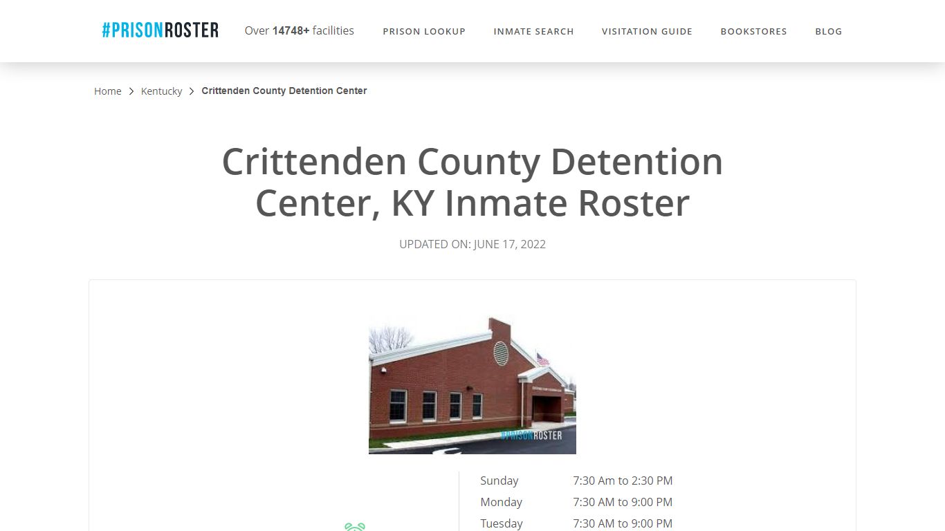 Crittenden County Detention Center, KY Inmate Roster